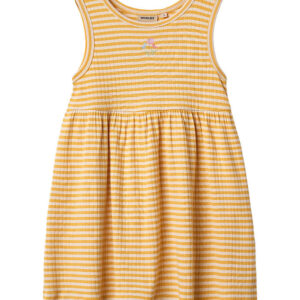 Wheat Kjole - Rib - Martha - Yellow Rib Stripe