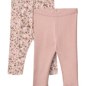 Wheat Leggings - 2-pak - Jules - Rose Powder Flowers