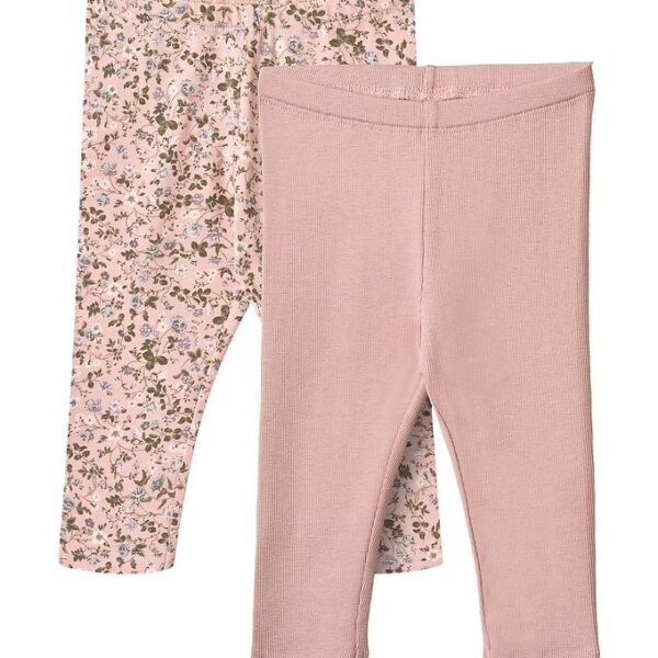 Wheat Leggings - 2-pak - Jules - Rose Powder Flowers