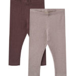 Wheat Leggings - 2-pak - Rib - Bomuld/Modal - Maddy - Purple Fud