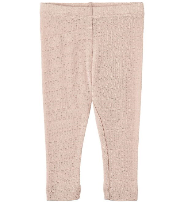 Wheat Leggings - Uld/Silke - Agi - Pale Lilac m. Hulmønster
