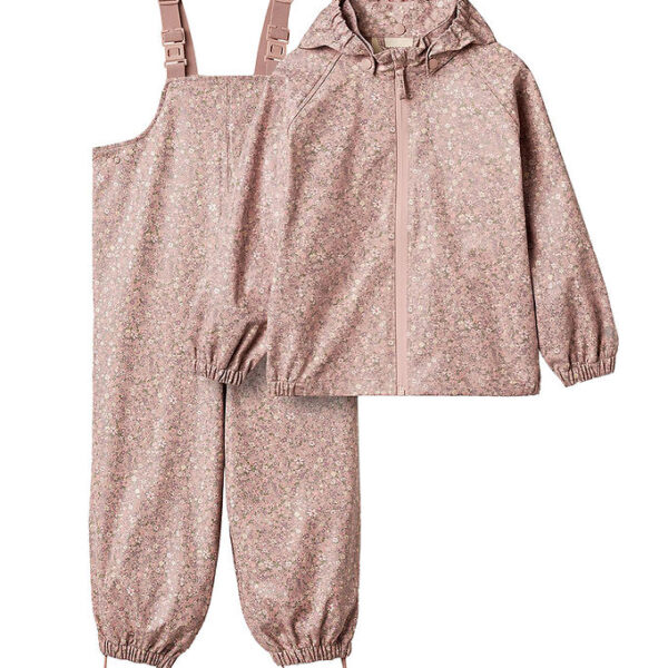 Wheat Regntøj m. Seler - PU - Charlie - Powder Flower Meadow