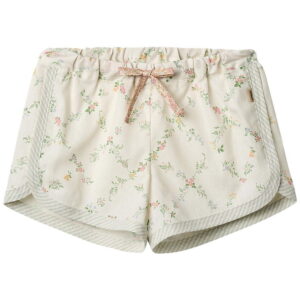 Wheat Shorts - Inger - Ivory Checked Flowers
