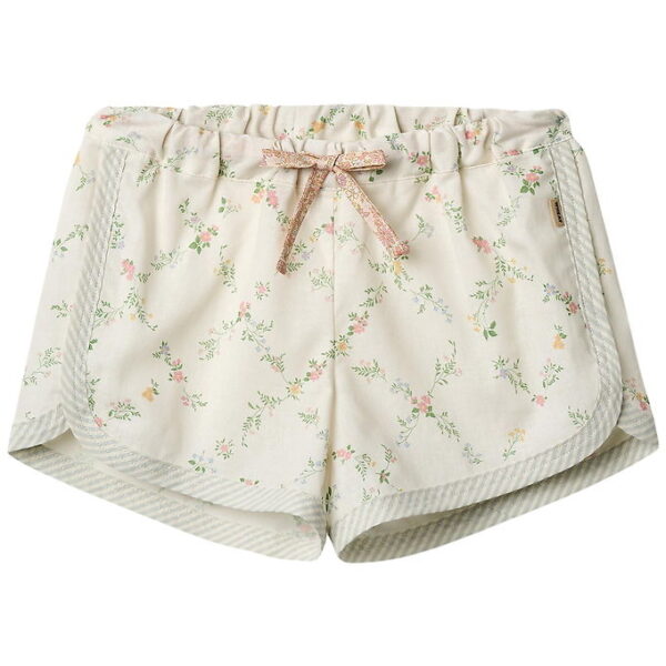 Wheat Shorts - Inger - Ivory Checked Flowers