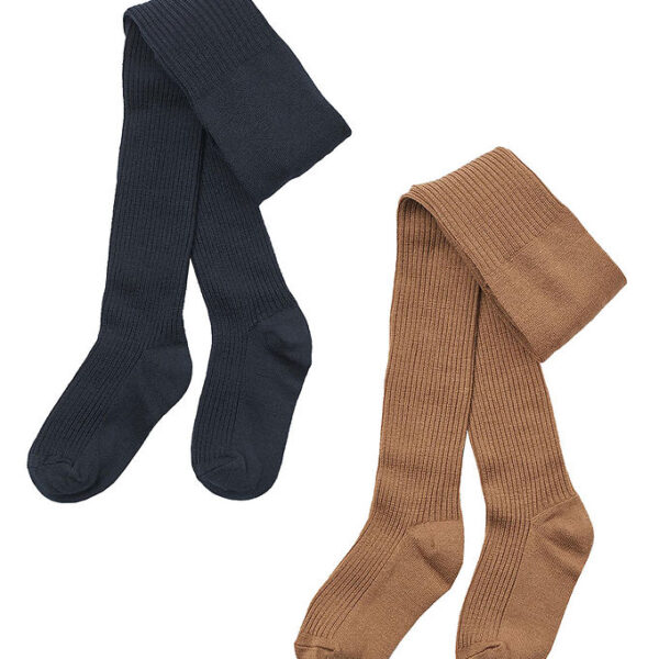 Wheat Strømpebukser - 2-pak - Uld - Noos - Navy