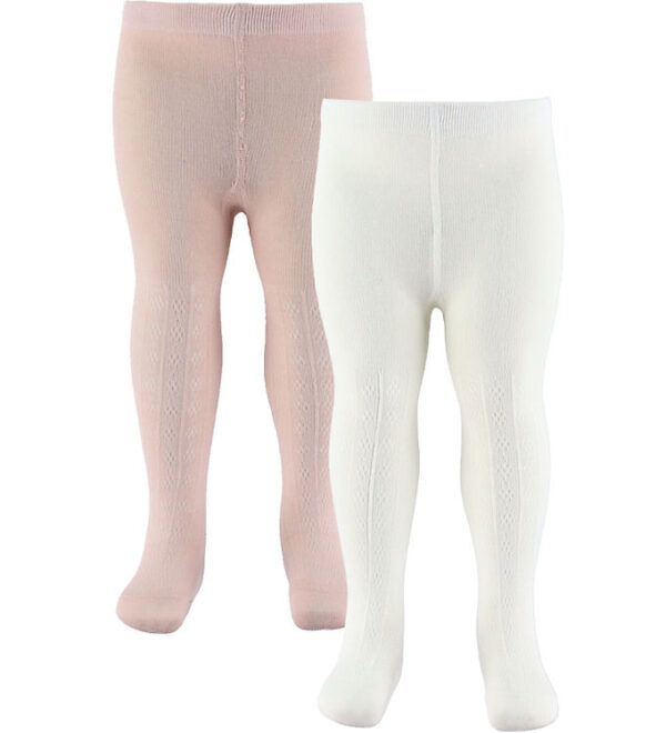 Wheat Strømpebukser - Pointelle - Izzy - 2-pak - Powder m. Hulmø