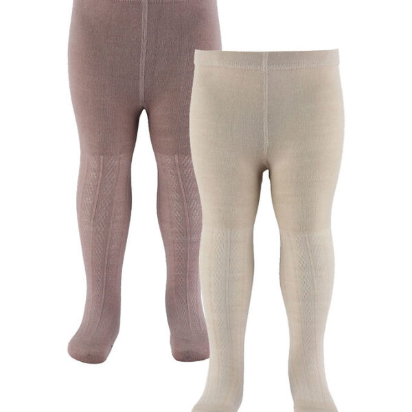 Wheat Strømpebukser - Uld - Karla - 2-pak - Dry Rose