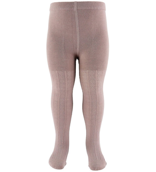 Wheat Strømpebukser - Uld - Karla - Dry Rose m. Mønster