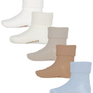 Wheat Strømper - 5-pak - Gaveæske - Evig - Blue