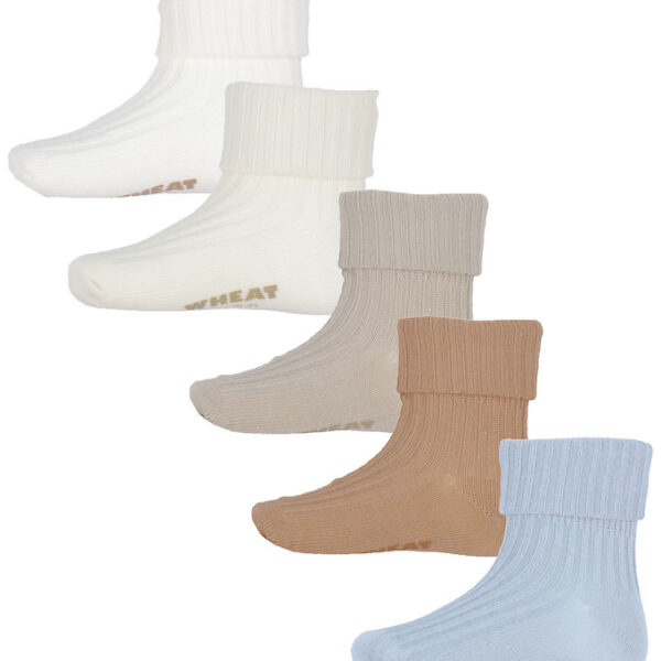 Wheat Strømper - 5-pak - Gaveæske - Evig - Blue