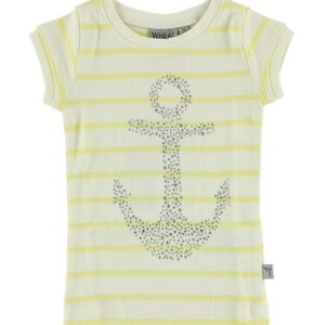 Wheat T-shirt - Creme/Gul m. Anker