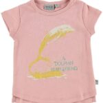 Wheat T-shirt - Mellow Rose m. Delfin