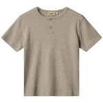 Wheat T-shirt - Rib - Lumi - Gravel Melange