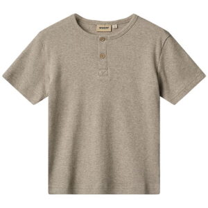 Wheat T-shirt - Rib - Lumi - Gravel Melange