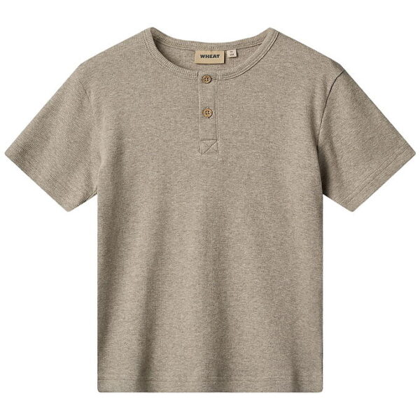 Wheat T-shirt - Rib - Lumi - Gravel Melange