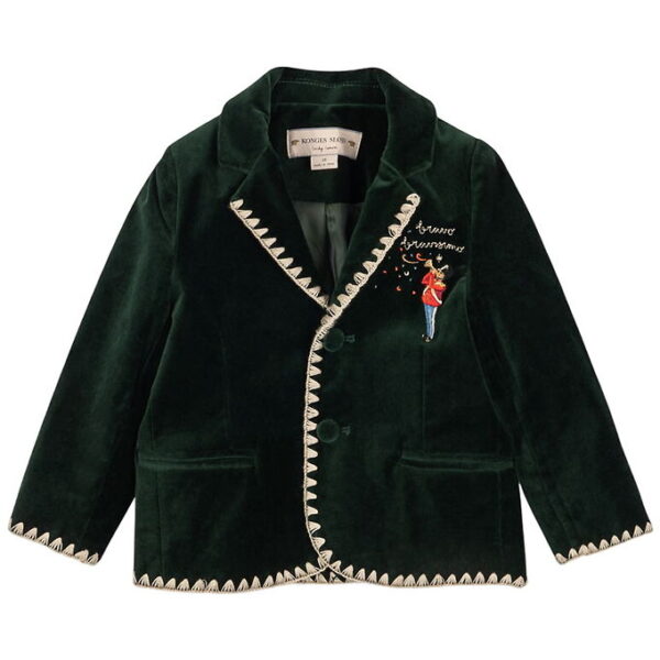 Konges Sløjd Blazer - Velour - Rocky - Dark Green