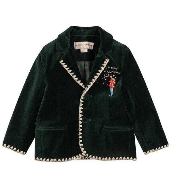 Konges Sløjd Blazer - Velour - Rocky - Dark Green