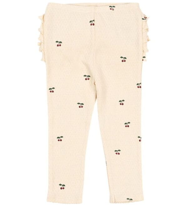 Konges Sløjd Bukser - Sui - Cherry m. Hulmønster