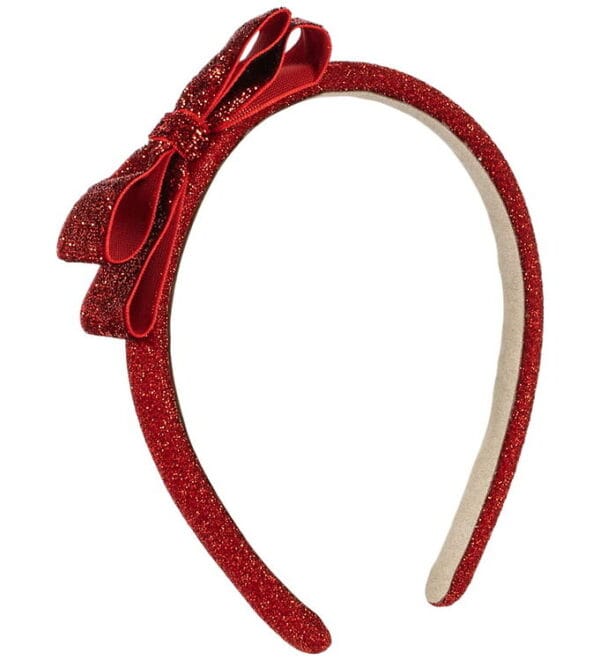 Konges Sløjd Hårbøjle - Rød m. Glimmer