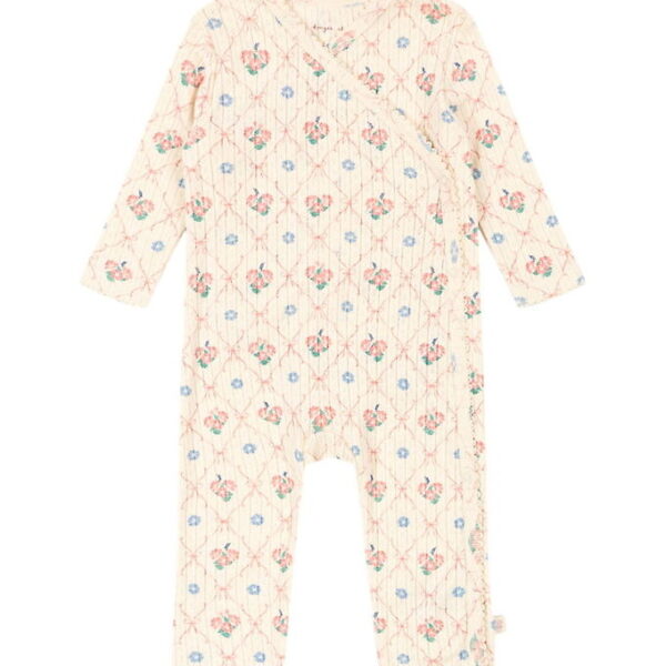 Konges Sløjd Heldragt - Rib - Minnie - Fleur Decor m. Hulmønster