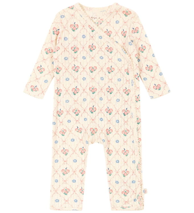 Konges Sløjd Heldragt - Rib - Minnie - Fleur Decor m. Hulmønster