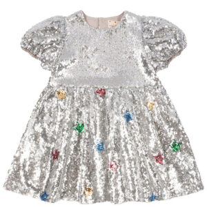 Konges Sløjd Kjole - Starla Star Dust - Star Sequin Silver