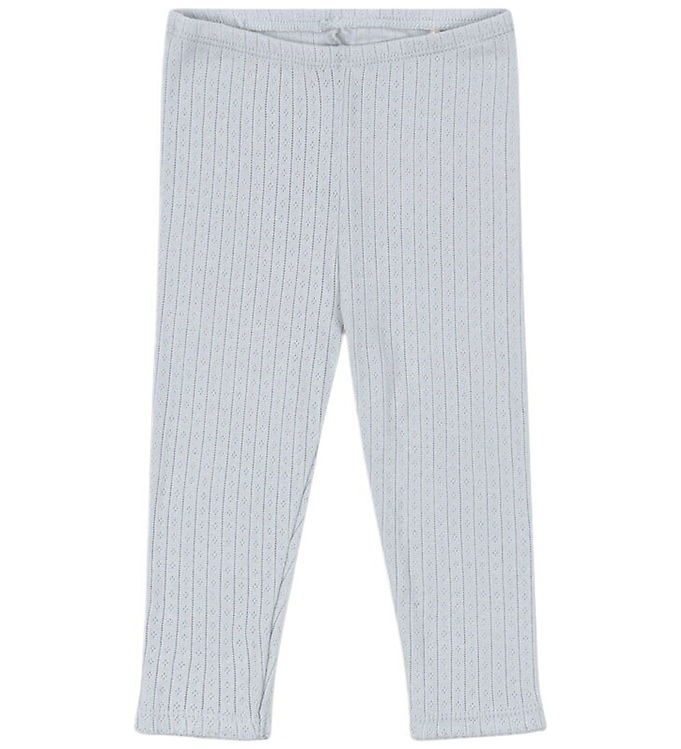 Konges Sløjd Leggings - Rib - Minnie - Gray Dawn m. Hulmønster