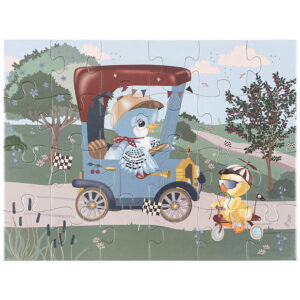 Konges Sløjd Puslespil - 24 Brikker - Car Birdie