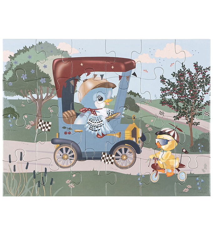 Konges Sløjd Puslespil - 24 Brikker - Car Birdie