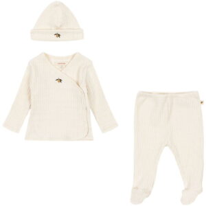 Konges Sløjd Sæt - Rib - Nia - Lemon m. Hulmønster