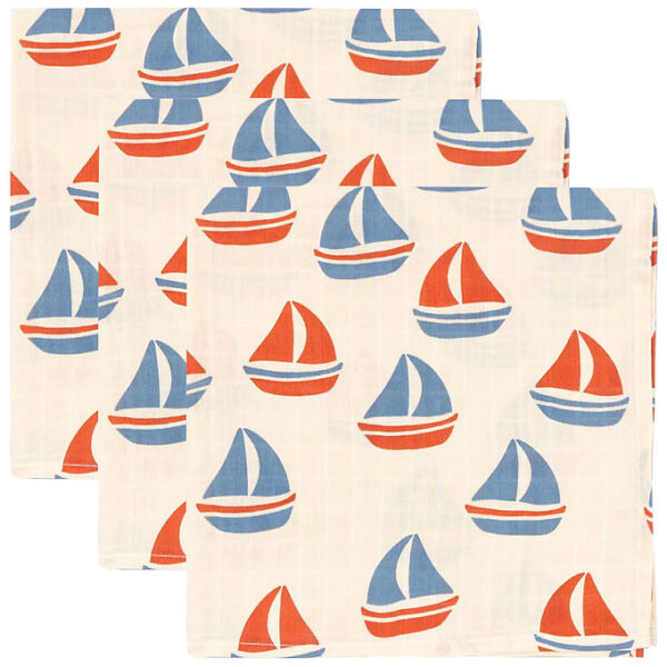 Konges Sløjd Stofbleer - 65x65 cm - 3-pak - Ahoy