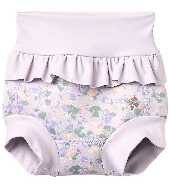 Wheat Blebadebukser m. Flæser - Rita - UV40+ - Purple Light Petu