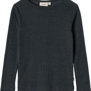 Wheat Bluse - Uld/Silke - Rib - Alfie - Navy