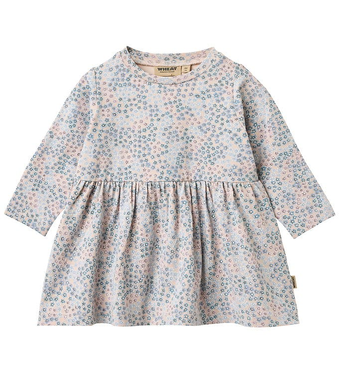 Wheat Kjole - Sessa - Powder Blue Flowers Wheat Kjole - Sessa - Powder Blue Flowers