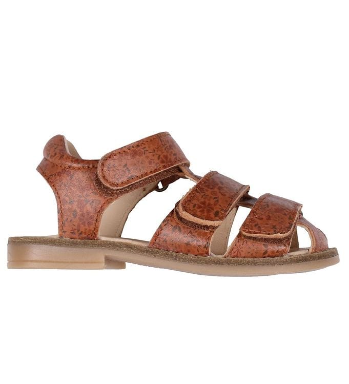 Wheat Sandaler - Addison - Amber Brown Flowers Wheat Sandaler - Addison - Amber Brown Flowers