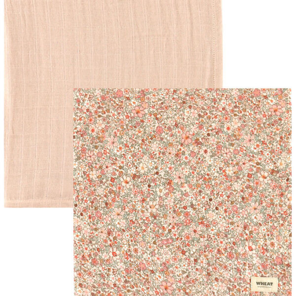 Wheat Stofbleer - 2-Pak - 65x65 cm - Muslin Kaya - Rose Dust