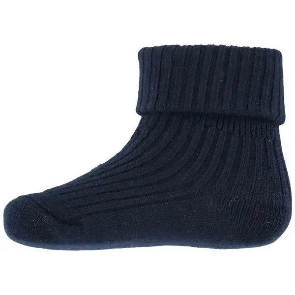 Wheat Strømper - Uld - Rib - Ziggy - Navy