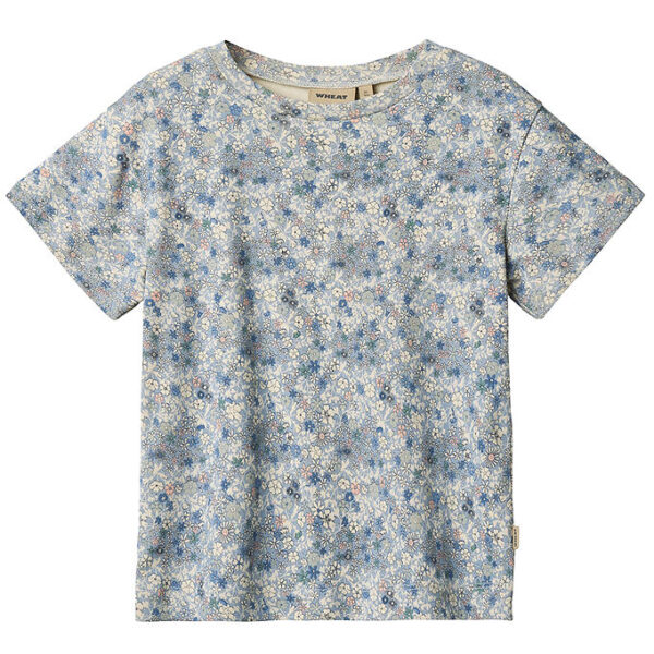 Wheat T-shirt - Ella - Blue Summer Flowers