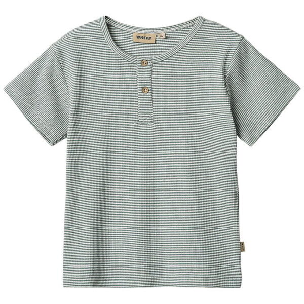 Wheat T-shirt - Rib - Lumi - Stormy Sea Stripe