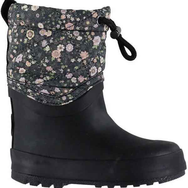 Wheat Termostøvler - Drizzle - Black Sea Open Flowers