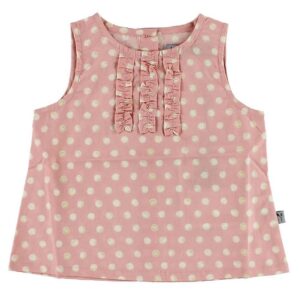 Wheat Top - Lyserød m. Prikker