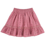 Abercrombie & Fitch Nederdel - Eyelet Mini Skort - Mesa Rose