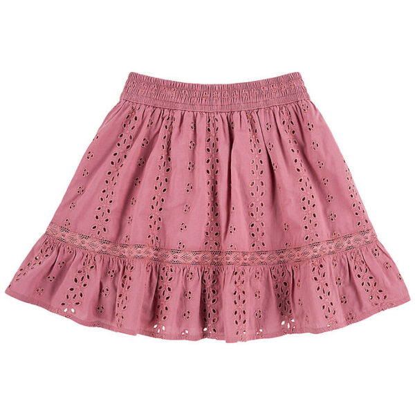 Abercrombie & Fitch Nederdel - Eyelet Mini Skort - Mesa Rose