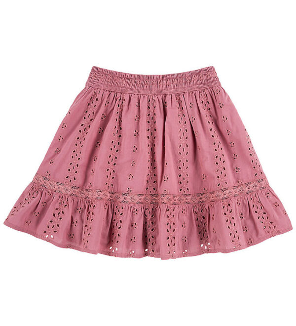 Abercrombie & Fitch Nederdel - Eyelet Mini Skort - Mesa Rose
