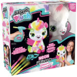 Airbrush Plush Bamse - 23 cm - DYI Neon Enhjørning