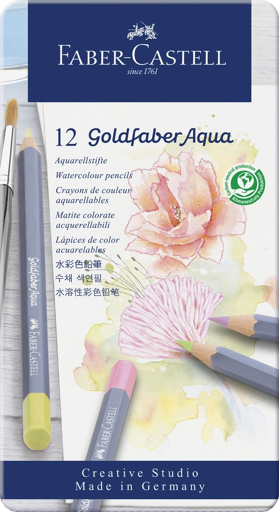 Akvarel farveblyant Faber-Castell 12 ass pastelfarver 3,3 mm
