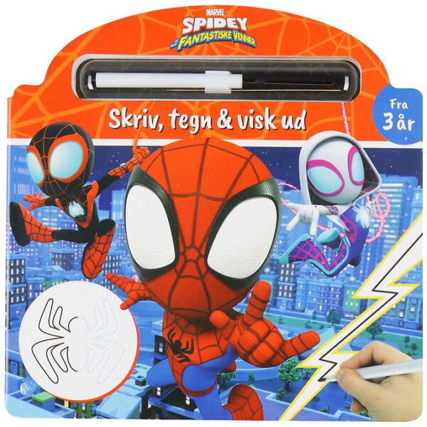Alvilda Aktivitetsbog - Marvel Spidey - Skriv, Tegn & Visk Ud
