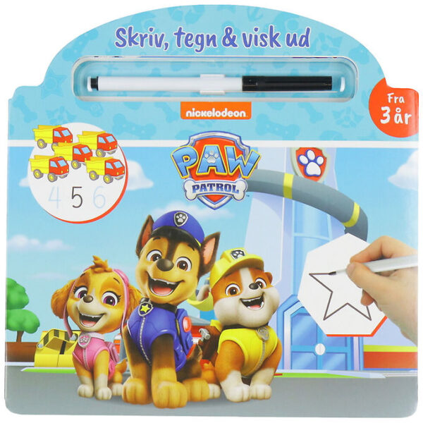 Alvilda Aktivitetsbog - Paw Patrol - Skriv, Tegn & Visk Ud