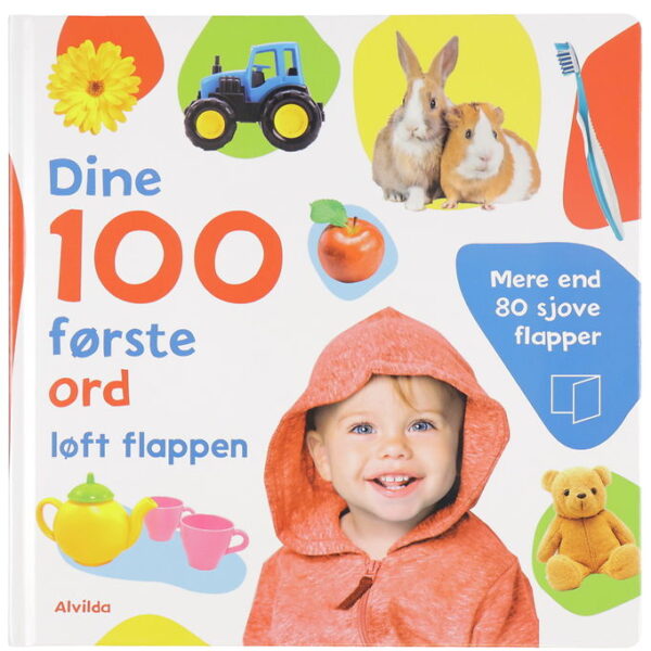 Alvilda Billedbog m. Flapper- Dine 100 Første Ord - Dansk