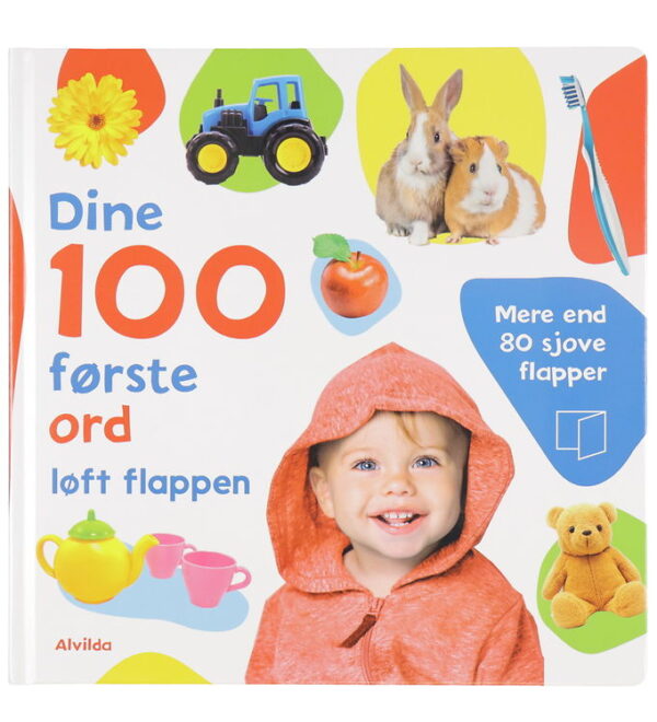 Alvilda Billedbog m. Flapper- Dine 100 Første Ord - Dansk